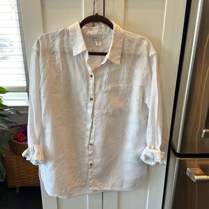 Athleta linen shirt sz M